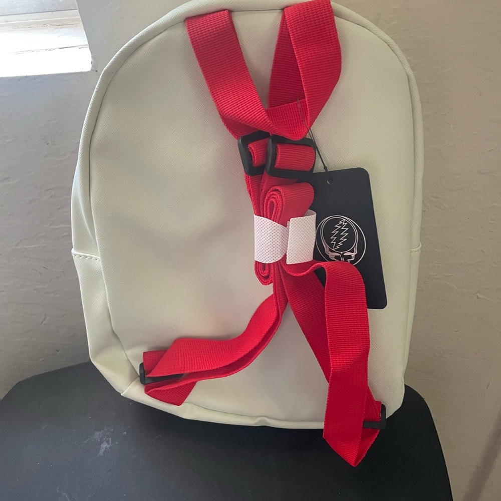 Grateful Dead Red and White Backpack with Dancing Bears.  FIRM
ON PRICE - Picture 4 of 7